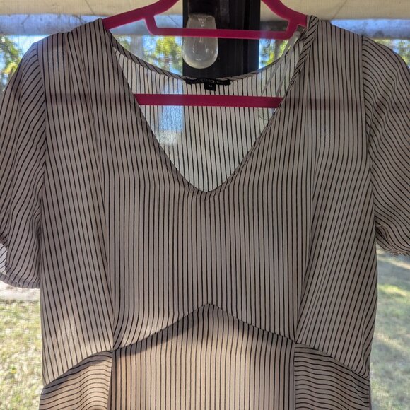 Clad and Cloth - Stripe Maxi Dress - Cream & Black - US Size M - Picture 3 of 11